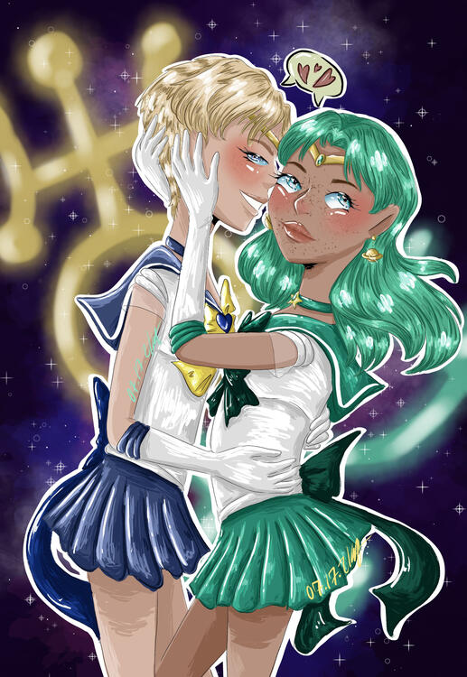 Sailor Uranus and Sailor Neptune from Sailor Moon