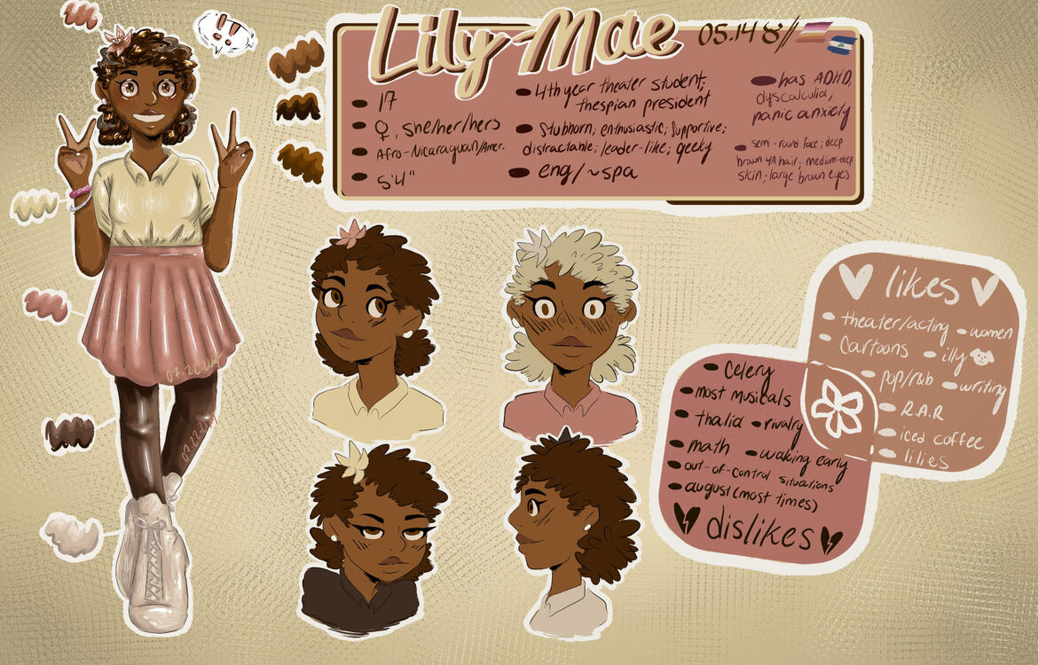 Character sheet of Lily-Mae - original character